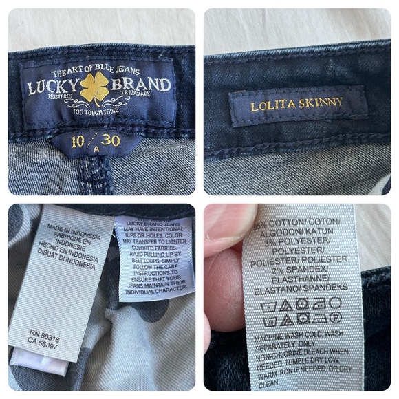 Lucky Brand Blu/Blk Lolita Skinny Jeans - Picture 9 of 14